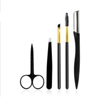 beauty care makeup tools tweezers scissor razor brush eyebrow tool set