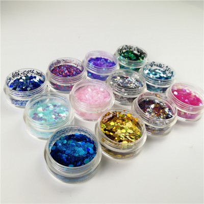 Polyester Cosmetic Makeup Colored Nail Laser Chunky Glitter  Eyeshadow Powder