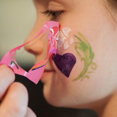 Soft Reusable Adhesive Face Paint Stencils For Halloween