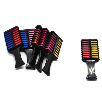 6 colors Hair Chalk Set Temporary Hair Color Washable Hair Dye comb Highlight Streaks